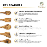 Olive Wood Kitchen Servers Set -5 pcs - Mercantile Mountain