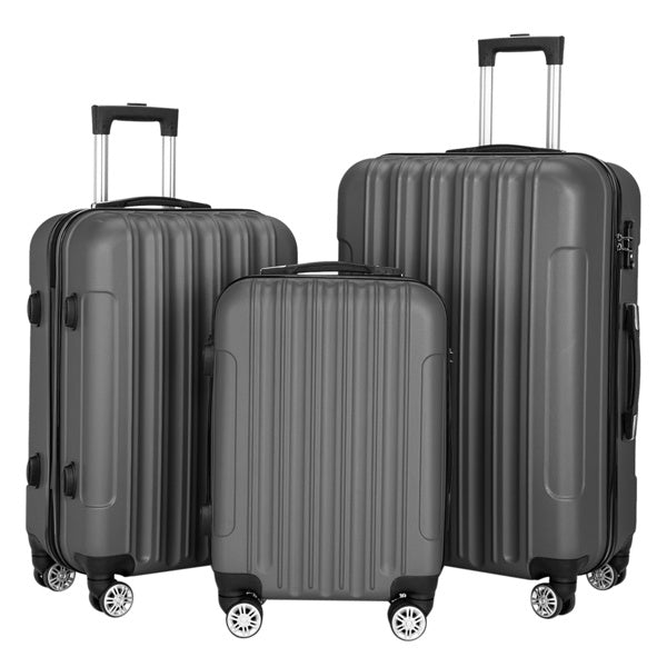 3-in-1 Multifunctional Large Capacity Traveling Storage Suitcase Luggage Set Dark Gray - Mercantile Mountain