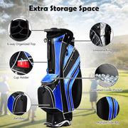 Golf Stand Cart Bag with 6-Way Divider Carry Pockets - Mercantile Mountain
