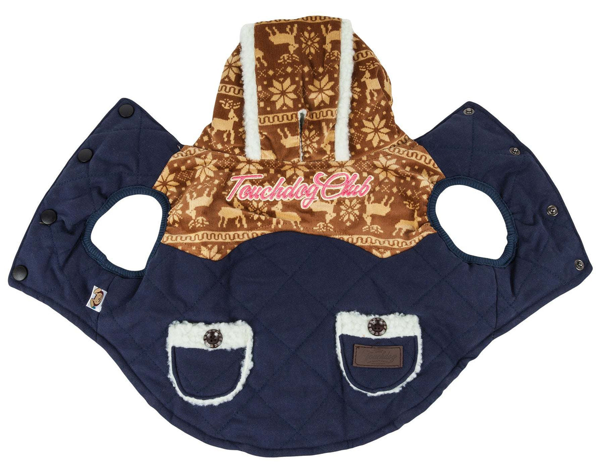 Touchdog Snowadayz Pom Pom Pet Hooded Sweater - Mercantile Mountain