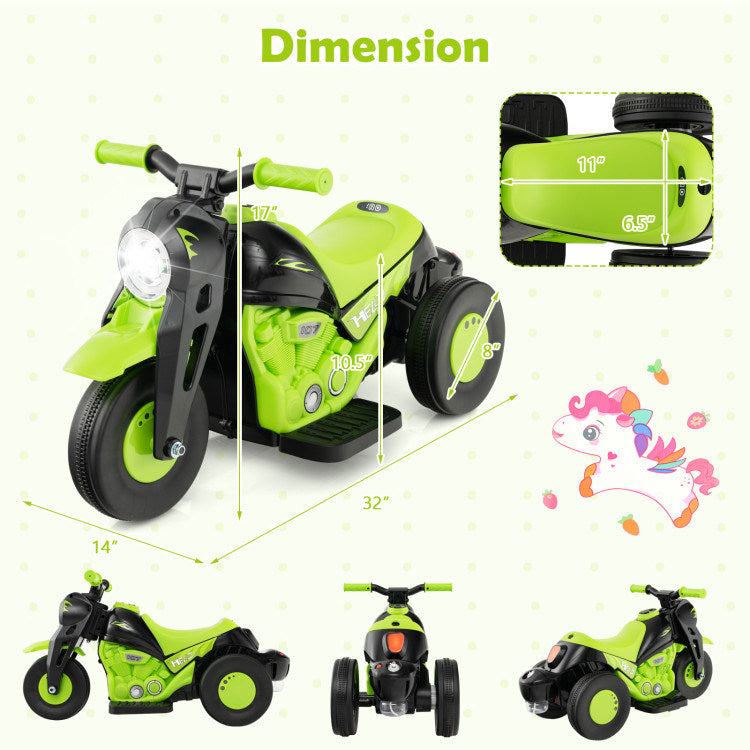 6V Kids Electric Ride on Motorcycle with Bubble Maker and Music - Mercantile Mountain