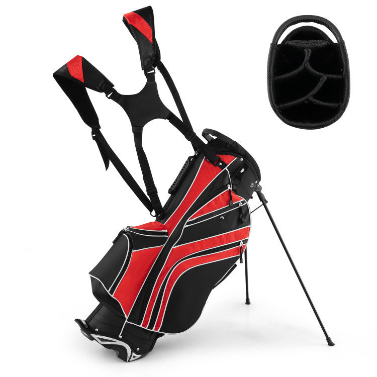 Golf Stand Cart Bag with 6-Way Divider Carry Pockets - Mercantile Mountain