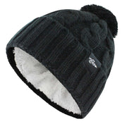 Fear0 NJ Warmest Plush Insulated Cuff Knit Pom Women Winter Beanie Hat - Mercantile Mountain