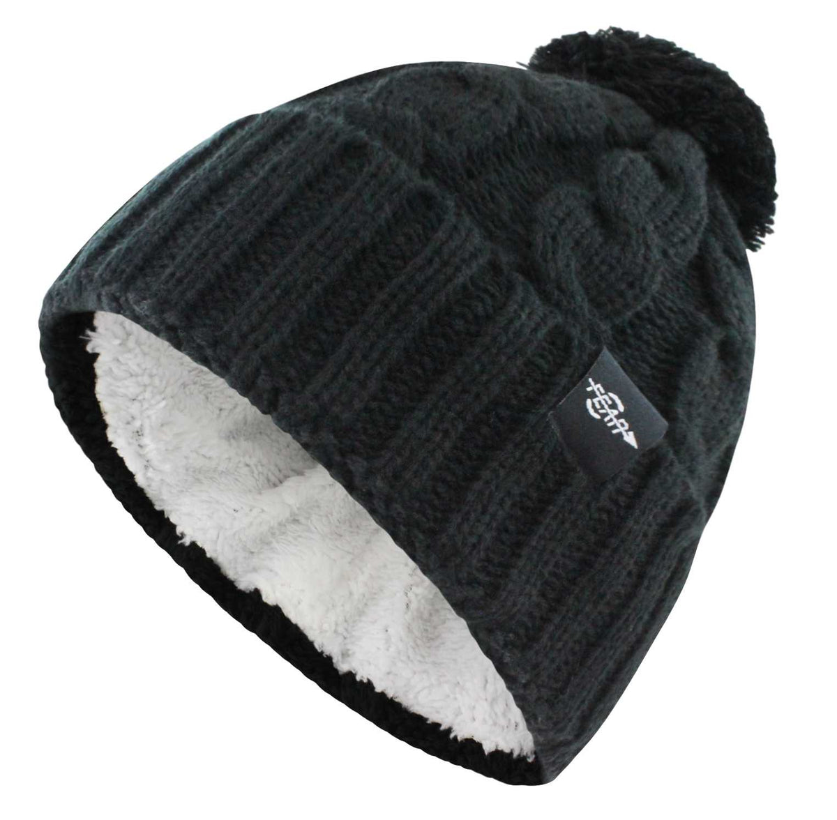 Fear0 NJ Warmest Plush Insulated Cuff Knit Pom Women Winter Beanie Hat - Mercantile Mountain