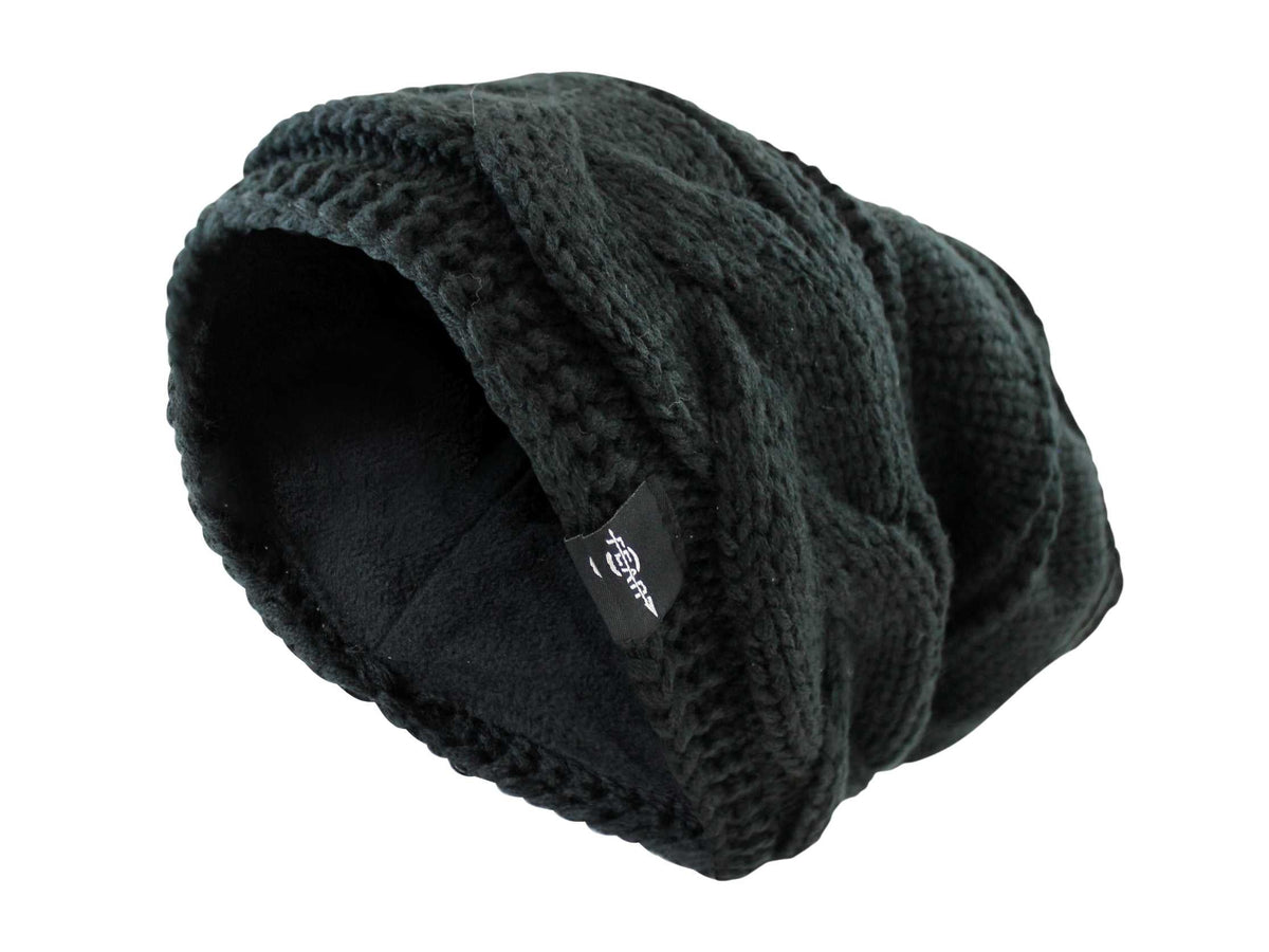 Fear0 NJ Warmest Fleece Lined Slouch Baggy Women Beanie Hat - Mercantile Mountain