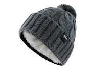 Fear0 NJ Warmest Plush Insulated Cuff Knit Pom Women Winter Beanie Hat - Mercantile Mountain