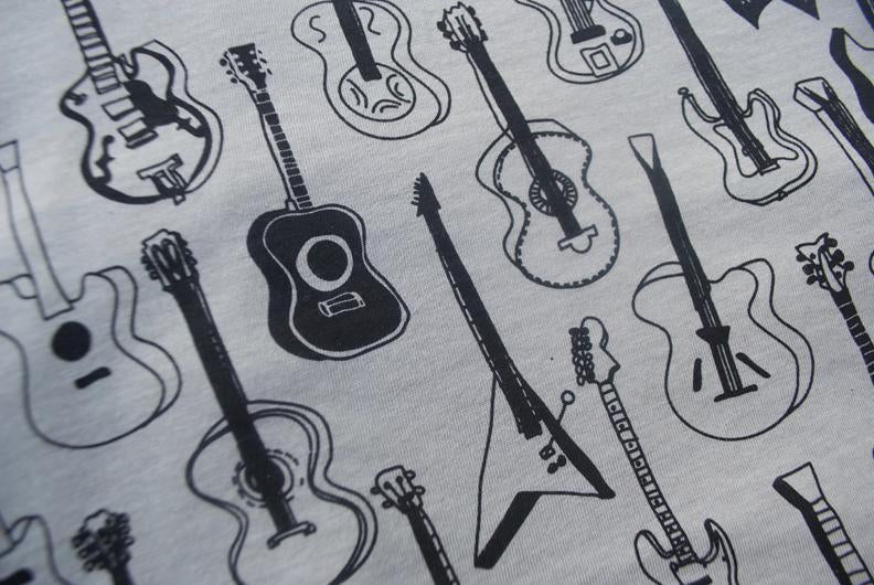 Guitars Pattern Heather Stone - Mercantile Mountain