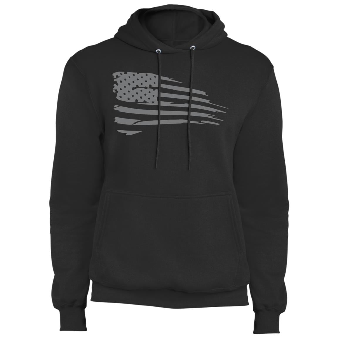 Distressed Flag Fleece Pullover Hoodie - Mercantile Mountain