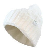 Fear0 NJ Warmest Plush Insulated Cuff Knit Pom Women Winter Beanie Hat - Mercantile Mountain