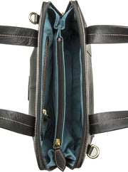 Cerys Medium Leather Satchel With Shoulder Strap - Mercantile Mountain