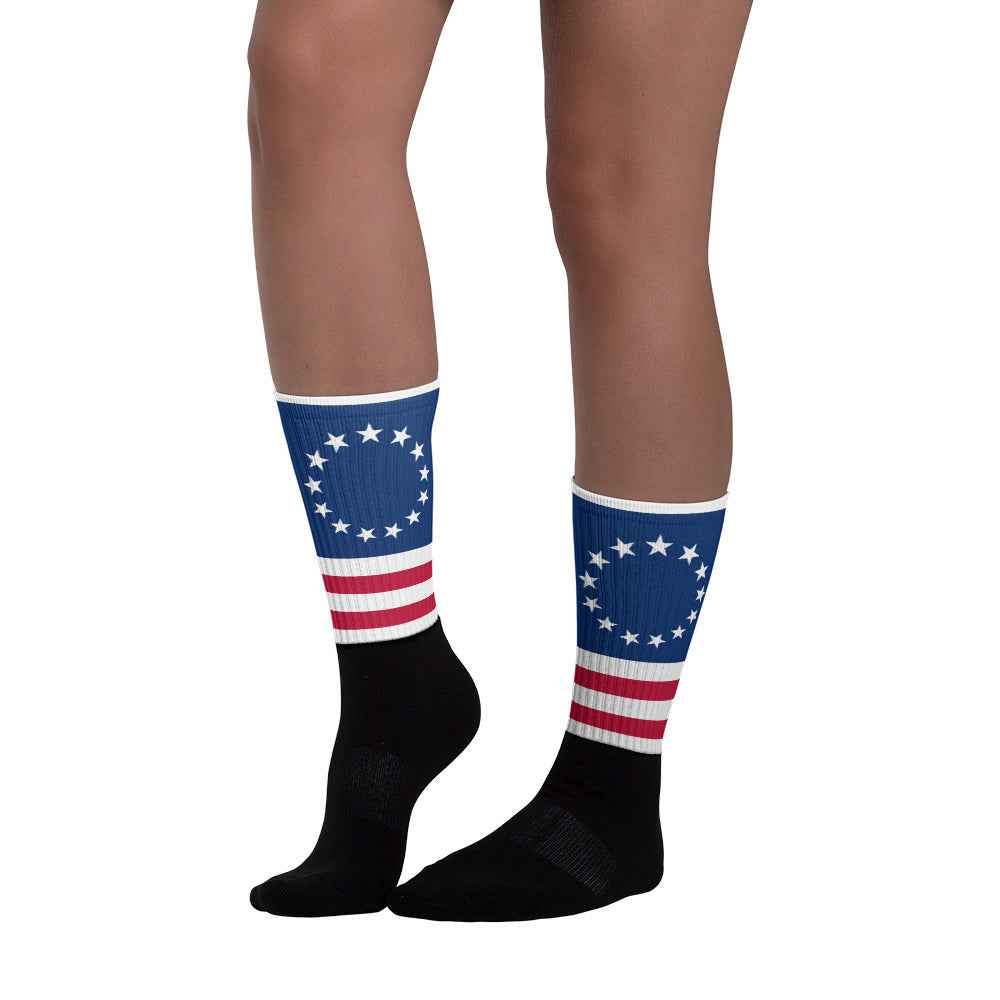 1776 American Flag 4th of July Socks