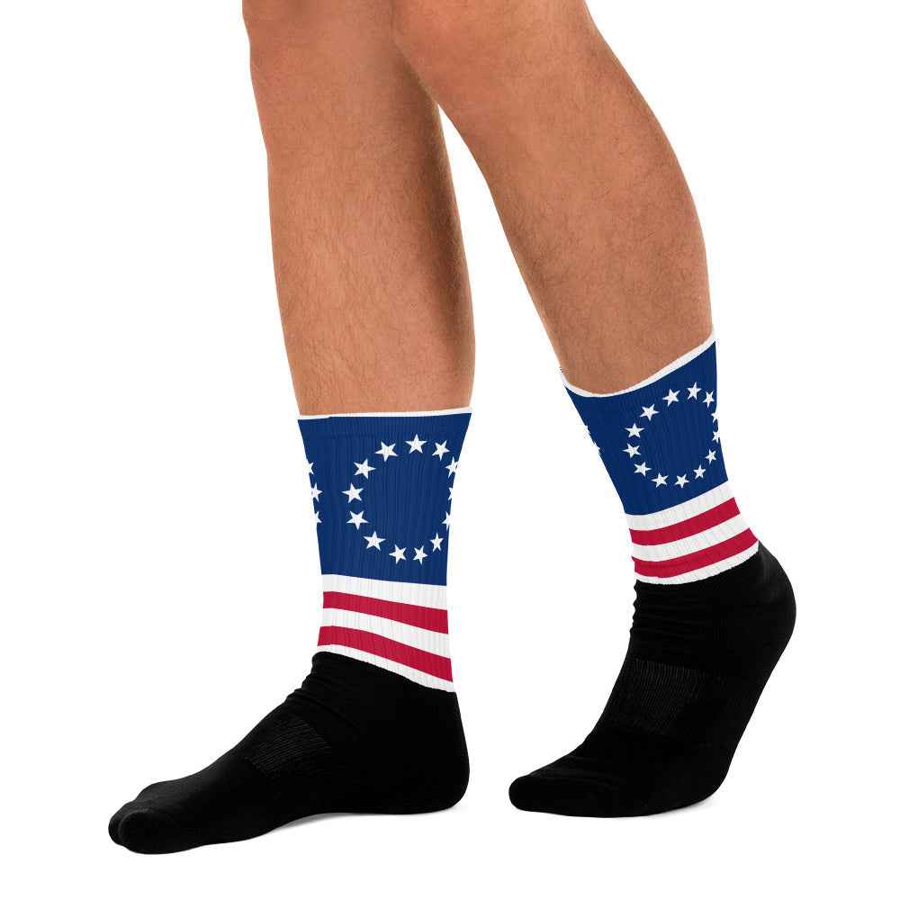 1776 American Flag 4th of July Socks